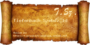 Tiefenbach Szebáld névjegykártya